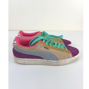 Puma Suede Classic Multicolor Sneakers 367886-01 Purple Pink Teal Size 6